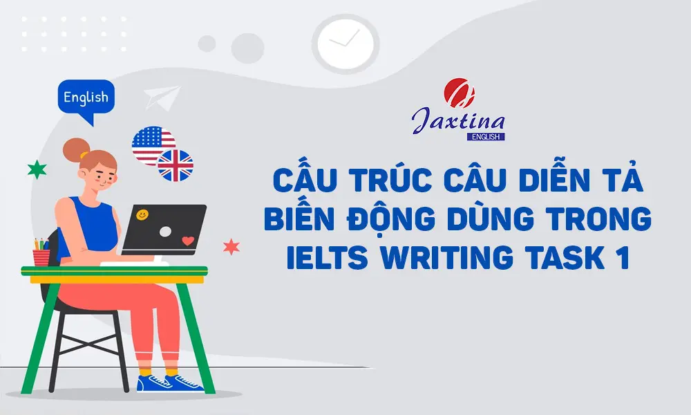 Các cấu trúc câu diễn tả sự biến động trong IELTS Writing Task 1