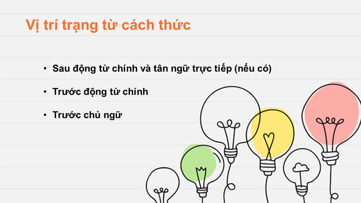 Trạng từ chỉ cách thức 