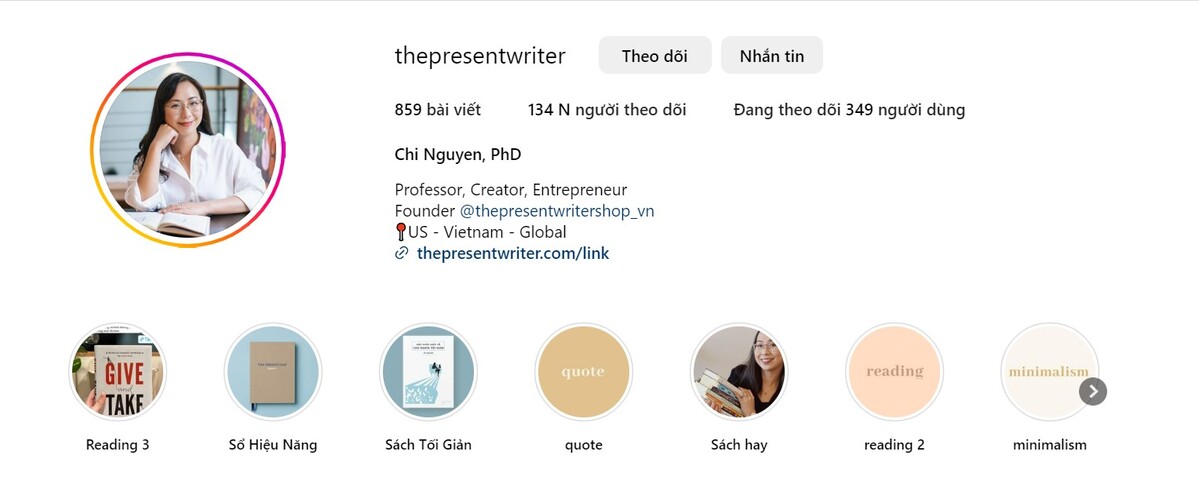 trang instagram học tiếng anh