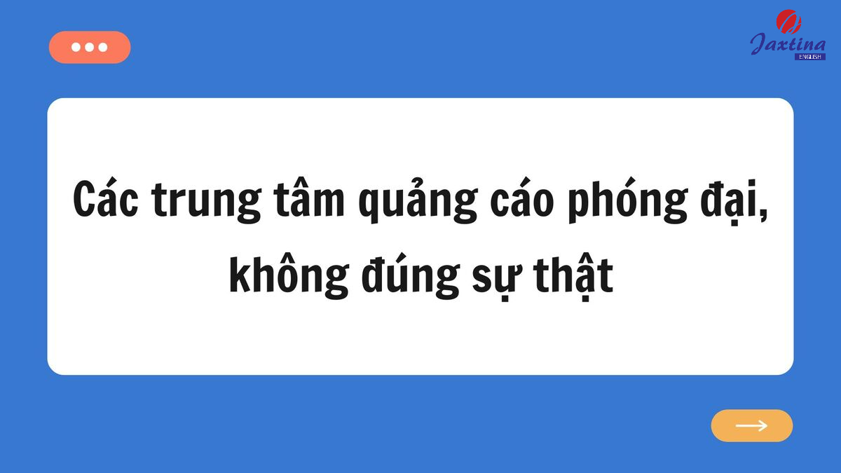 những trung tâm tiếng Anh không nên học