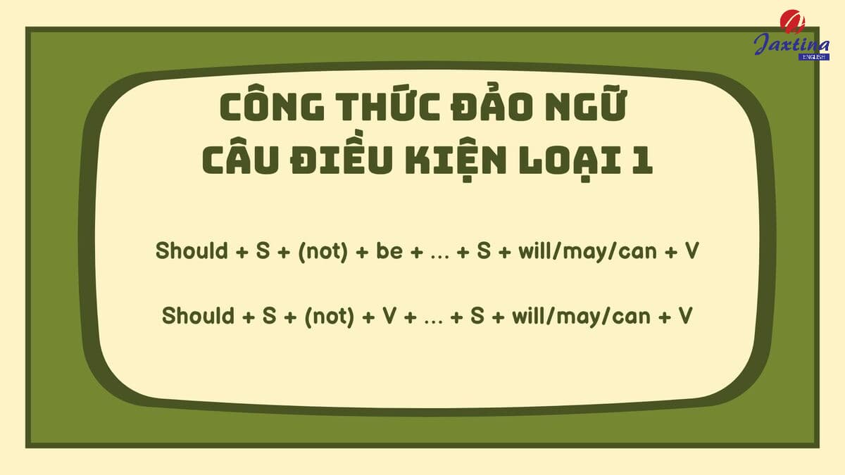 Đảo ngữ câu điều kiện loại 1