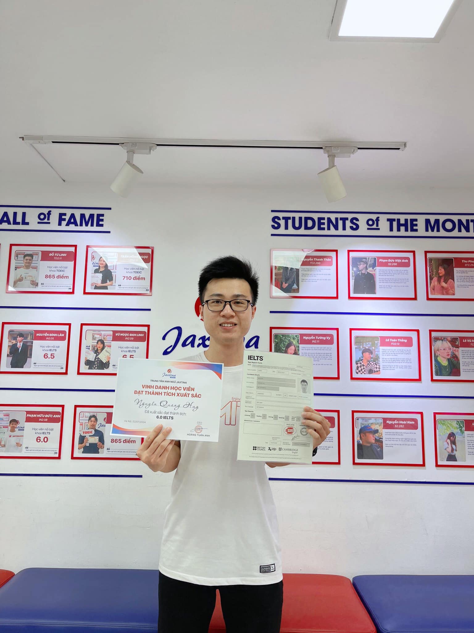 Chúc mừng Nguyễn Quang Huy đạt 6.0 IELTS