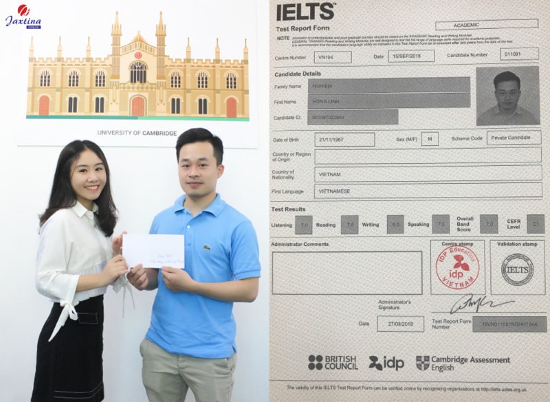 Vượt aim đạt 7.0 IELTS cùng học viên Nghiêm Hồng Lĩnh