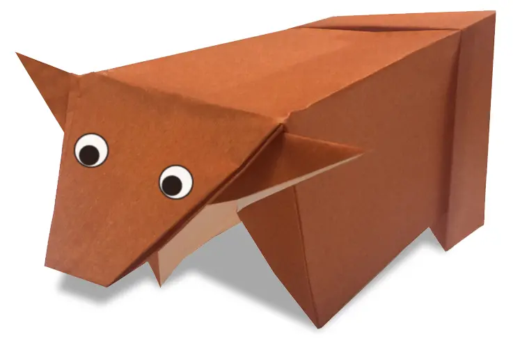 Hướng dẫn gấp Origami con trâu