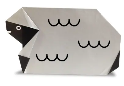 Hướng dẫn gấp Origami con cừu