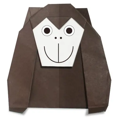 Hướng dẫn gấp Origami con vượn